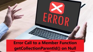 Error Call to a Member Function getCollectionParentId() on Null