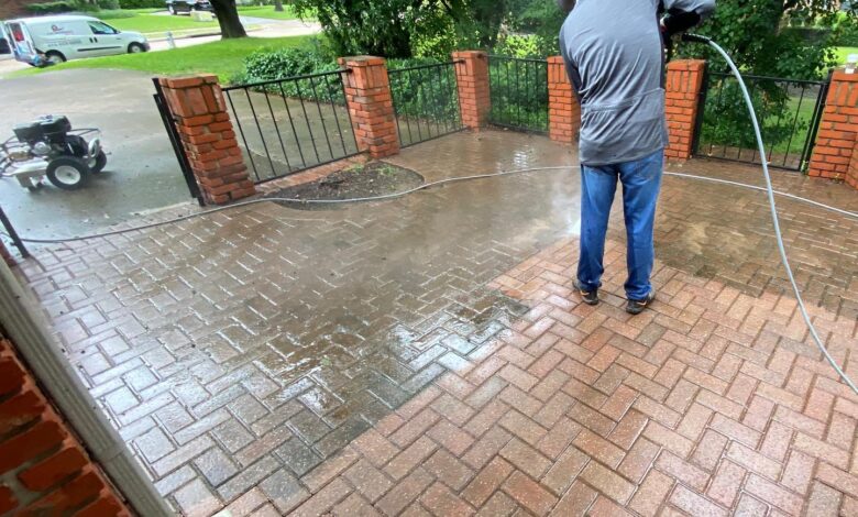 Driveway Pressure Washed